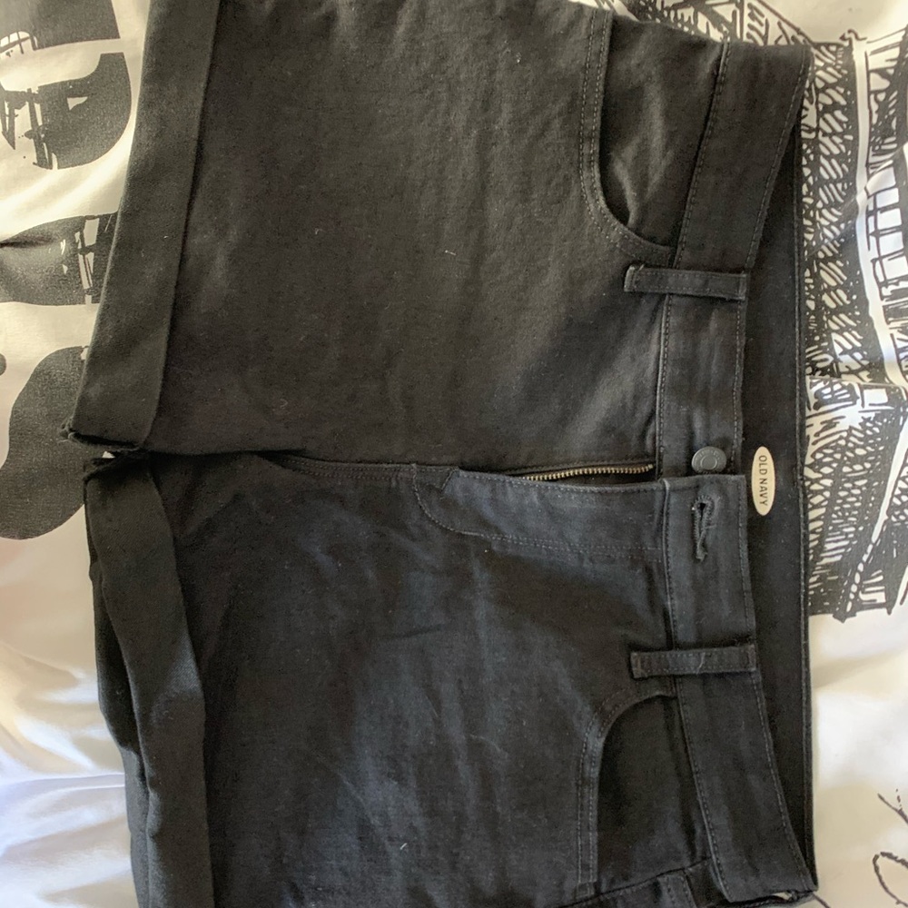 black shorts